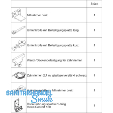 HAWA Junior 80/Z Telescopic 80/2 Teleskopbeschlag Holz 2-fl�gelig