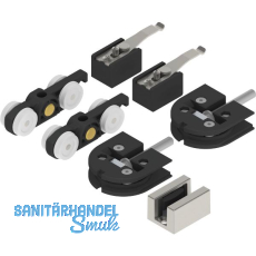 SOLIDO 100 Beschlagset Glas Punktbefestigung 12-12,76 mm Führung Edelstahl SOLIDO 100 Beschlagset Glas Punktbefestigung 12-12,76 mm Führung Edelstahl
