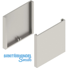 SOLIDO 100 Abdeckkappen-Set Glas Punktbefestigung eckig Edelstahl-Effekt