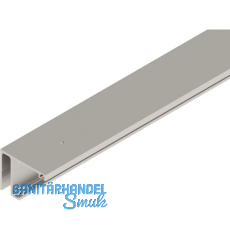 HELM GT-L Laufschiene mit Seitenteil Deckenmontage L=6000 mm Edelstahl-Effekt