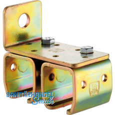 Doppelwandbefestigungsmuffe HELM 101 D, Loch � 11,5 mm, Stahl verzinkt, gelb