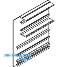 HAWA-Junior 80/100 Z Abdeckkappe Clipblende 66 mm links silber