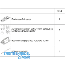 HAWA Junior 100/Z Grundbeschlagset Holz ohne Laufwerk HAWA Junior 100/Z Grundbeschlagset Holz ohne Laufwerk