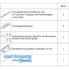 HAWA Junior 100/Z Beschlagset Holz SoftMove (30244) HAWA Junior 100/Z Beschlagset Holz SoftMove (30244)