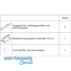 HAWA Junior 100/B Grundbeschlagset Holz ohne Laufwerk HAWA Junior 100/B Grundbeschlagset Holz ohne Laufwerk