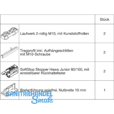 HAWA Junior 100/B Beschlagset Holz SoftStop (30225) HAWA Junior 100/B Beschlagset Holz SoftStop (30225)