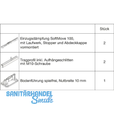 HAWA Junior 100/B Beschlagset Holz SoftMove (30228) HAWA Junior 100/B Beschlagset Holz SoftMove (30228)