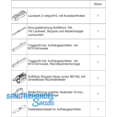 HAWA Junior 100/B-Pocket Beschlagset Holz SoftStop/SoftMove (30253) HAWA Junior 100/B-Pocket Beschlagset Holz SoftStop/SoftMove (30253)