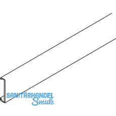 HAWA Porta 100/HMD Acoustics Clipblende Wandmontage L=2500 mm silber