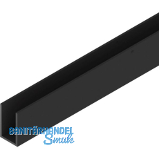 SOLIDO 100/HELM 140/GT-S 150 U-Blende auf Maß L=6000 mm schwarz matt SOLIDO 100/HELM 140/GT-S 150 U-Blende auf Maß L=6000 mm schwarz matt