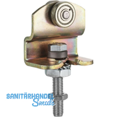 Rollapparat HELM 485 einpaarig mit Drehlager, Stahl verzinkt, gelb