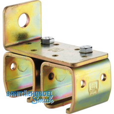 Doppelwandbefestigungsmuffe HELM 501 D, Loch � 17 mm, Stahl verzinkt, gelb