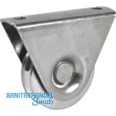 IBFM Schiebetorrolle mit Auflager 386, � 80mm, V-Nut, Stahl verzinkt