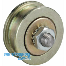 Schiebetor-Stahlrolle � 55 mm, Stahl verzinkt, gelb