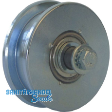 Schiebetor-Stahlrolle � 100 mm, Stahl verzinkt, blau