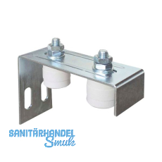 Torf�hrung verstellbar mit 2 Kunststoffrollen � 40 mm, Stahl verzinkt