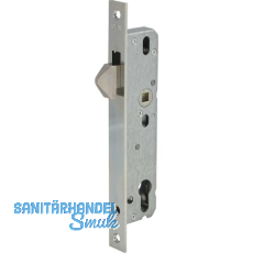 Schiebet�rschloss mit Hakenfalle, PZW, DM 30, VK 8 mm, eckig, silber verzinkt