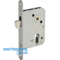 Schiebet�rschloss mit Hakenriegel, PZW, DM 55, VK 8 mm, rund, Edelstahl