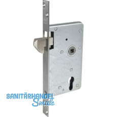 Schiebet�rschloss mit Hakenriegel, PZW, DM 65, VK 9 mm, eckig, Edelstahl