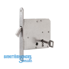 Schiebet�rschloss m. vernickeltem Bogenriegel, BB, DM 55, Stulp rund, Edelstahl