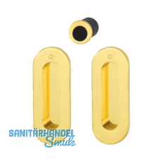 HOPPE Schiebet�rmuschel Set M472 - BL, ovale Rosette, Messing, poliert lackiert