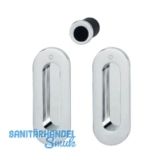 HOPPE Schiebetürmuschel Set M472 - BL, ovale Rosette, Messing verchromt HOPPE Schiebetürmuschel Set M472 - BL, ovale Rosette, Messing verchromt