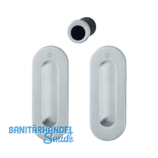 HOPPE Schiebet�rmuschel Set M472 - BL, ovale Rosette, Messing verchromt matt