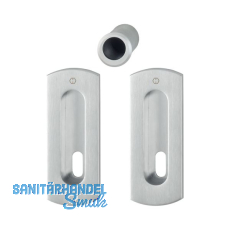 HOPPE Schiebetürmuschel Set M463 - BB, Messing verchromt satiniert HOPPE Schiebetürmuschel Set M463 - BB, Messing verchromt satiniert