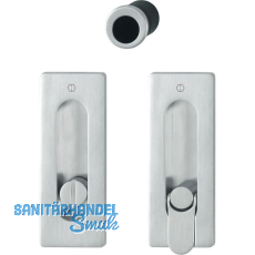 HOPPE Schiebet�rmuschel Set M464 - WC,eckige Rosette,Messing verchromt satiniert