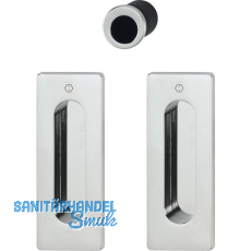 HOPPE Schiebet�rmuschel Set M464 - BL, eckige Rosette, Messing verchromt