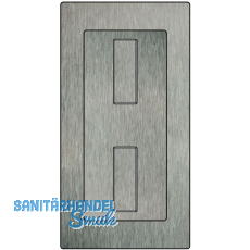 Einlassmuschel Silent Stop WC, 94 x 179 mm, Edelstahl geschliffen