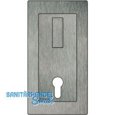 Einlassmuschel Silent Stop PZ, 94 x 179 mm, Edelstahl geschliffen