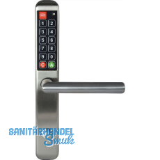 Zutrittskontrollsystem, Langschildbeschlag EasyKey Slim, PZ 88, Edelstahl Zutrittskontrollsystem, Langschildbeschlag EasyKey Slim, PZ 88, Edelstahl