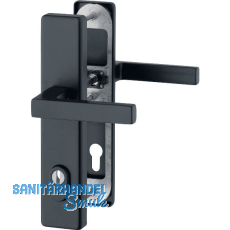 SH-Dr�ckergarnitur AUSTIN auf Schild PZ 72, T�rst�rke 37-47, schwarz matt