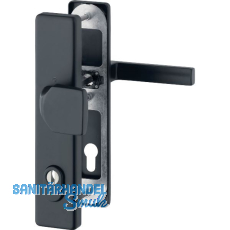 SH-Wechselgarnitur AUSTIN auf Schild PZ 72, T�rst�rke 62-67, schwarz matt