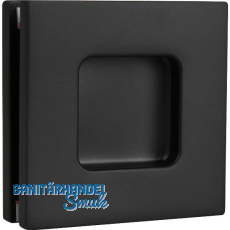 Schiebet�rmuschelpaar 6405 f�r Glas, eckig, Glasst�rke 8 - 10 mm, schwarz