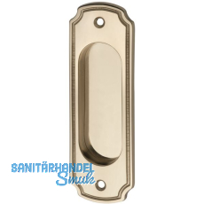 Schiebetürmuschel 40 x 127 mm, ungelocht, Messing poliert, kantig Schiebetürmuschel 40 x 127 mm, ungelocht, Messing poliert, kantig