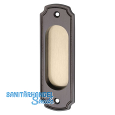 Schiebet�rmuschel 40 x 127 mm,ungelocht, Messing patiniert