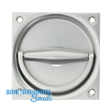 Klappringmuschelgriff KWS 5016, 90 x 90 mm, VK 8 mm, Lochteil, silber eloxiert