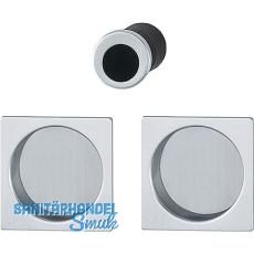 HOPPE Schiebetürmuschel Set 4921 - BL,eckige Rosette, Aluminium verchromt matt HOPPE Schiebetürmuschel Set 4921 - BL,eckige Rosette, Aluminium verchromt matt