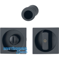 HOPPE Schiebet�rmuschel Set 4921 - WC, eckige Rosette, Aluminium schwarz matt