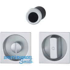 HOPPE Schiebetürmuschel Set 4921 - WC, eckige Rosette, Aluminium silber eloxiert HOPPE Schiebetürmuschel Set 4921 - WC, eckige Rosette, Aluminium silber eloxiert