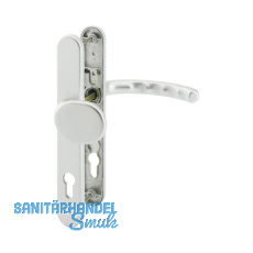 Wechselgarnitur LUXEMBOURG - m Knopf u. Langschild PZ88, Alu silber elox