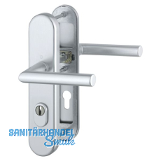 SH-Drückergarnitur AMSTERDAM - auf Schild PZ72, 37-47, mit KZS, silber SH-Drückergarnitur AMSTERDAM - auf Schild PZ72, 37-47, mit KZS, silber