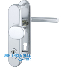 Sicherheits-Wechselgarnitur AMSTERDAM PZ72 mit Kernziehschutz, silber eloxiert Sicherheits-Wechselgarnitur AMSTERDAM PZ72 mit Kernziehschutz, silber eloxiert