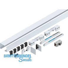 HELM GT-L 80 Beschlagset Glas 8-10,76 mm L=2000 mm Wandmontage silber eloxiert HELM GT-L 80 Beschlagset Glas 8-10,76 mm L=2000 mm Wandmontage silber eloxiert