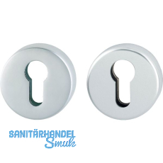 HOPPE Sicherheits-Zylinderrosettenpaar rund, Aluminium silber eloxiert