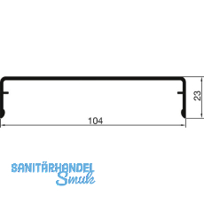 THYSSENKRUPP Syprotech Klipsabdeckung 104/23 Alu blank L=6000 mm