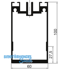 THYSSENKRUPP Syprotech Sprossenprofil 60/100 tragend, L=7000 mm, Alu blank