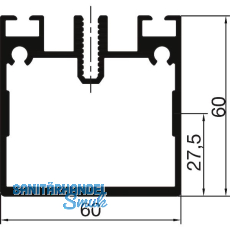 THYSSENKRUPP Syprotech Sprossenprofil 60/60 tragend, L=6000 mm, Alu blank THYSSENKRUPP Syprotech Sprossenprofil 60/60 tragend, L=6000 mm, Alu blank
